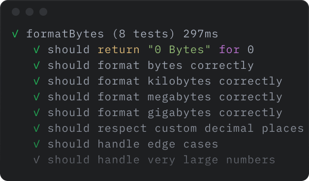 test list in terminal