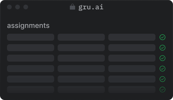 Unit test assignments