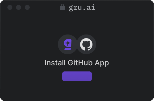 Install GitHub Gru app